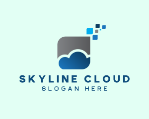 Digital Pixel Cloud logo design