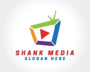  Media Television Network Channel logo design