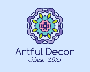 Moroccan Decoration Flower  logo design