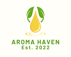 Natural Oil Droplet logo design