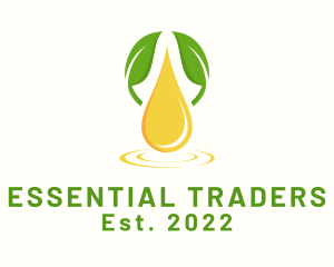 Natural Oil Droplet logo design