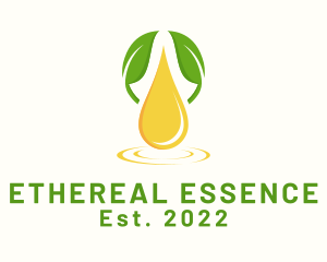 Natural Oil Droplet logo design