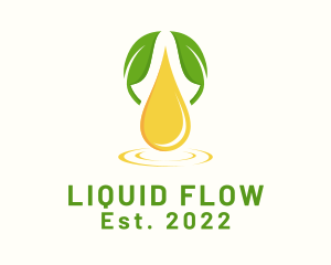 Natural Oil Droplet logo design