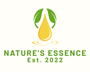 Natural Oil Droplet logo design