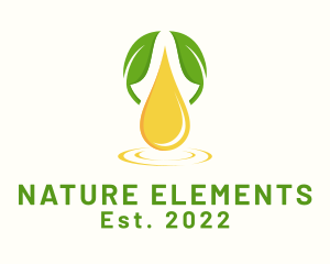 Natural Oil Droplet logo design