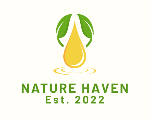 Natural Oil Droplet logo design