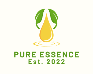 Natural Oil Droplet logo design