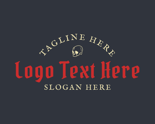 Gothic Tavern Skull logo