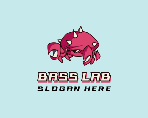 Crab Crustacean Seafood logo design