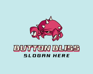 Crab Crustacean Seafood logo design