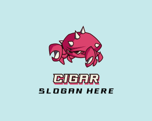 Crab Crustacean Seafood logo design