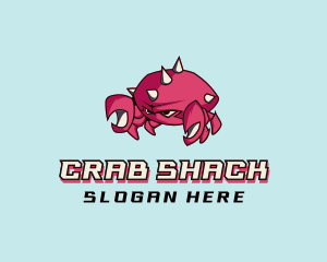 Crab Crustacean Seafood logo design