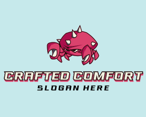 Crab Crustacean Seafood logo design