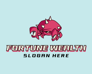 Crab Crustacean Seafood logo design