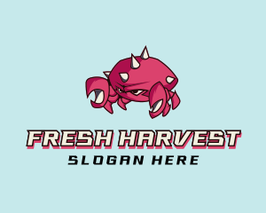 Crab Crustacean Seafood logo design