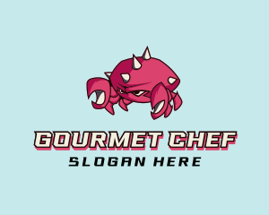 Crab Crustacean Seafood logo design