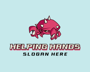 Crab Crustacean Seafood logo design