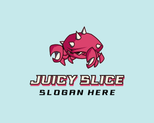 Crab Crustacean Seafood logo design