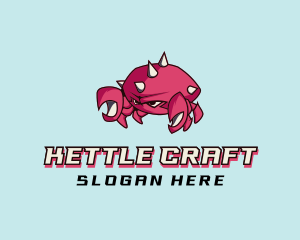 Crab Crustacean Seafood logo design