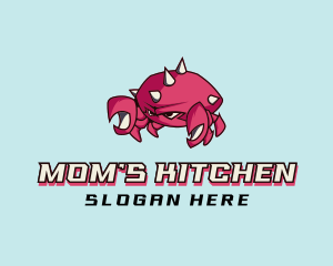 Crab Crustacean Seafood logo design