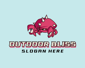 Crab Crustacean Seafood logo design