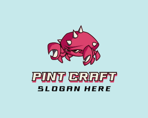 Crab Crustacean Seafood logo design