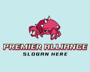 Crab Crustacean Seafood logo design