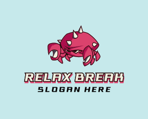 Crab Crustacean Seafood logo design