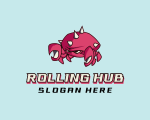 Crab Crustacean Seafood logo design