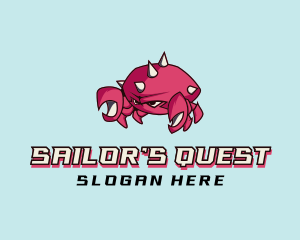 Crab Crustacean Seafood logo design