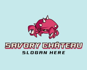 Crab Crustacean Seafood logo design