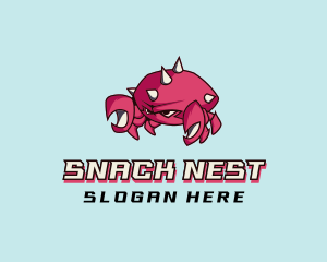 Crab Crustacean Seafood logo design