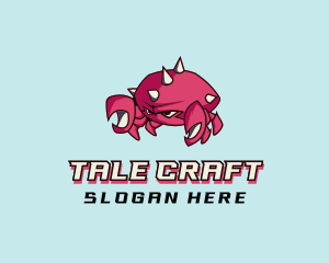 Crab Crustacean Seafood logo design