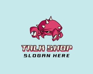 Crab Crustacean Seafood logo design