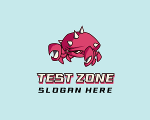 Crab Crustacean Seafood logo design