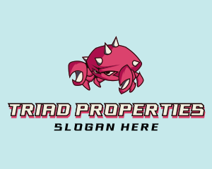 Crab Crustacean Seafood logo design