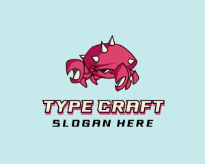 Crab Crustacean Seafood logo design