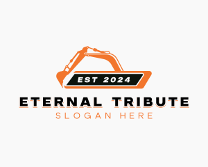 Excavator Demolition Equipment Logo