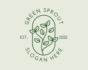 Garden Plant Sprout logo design