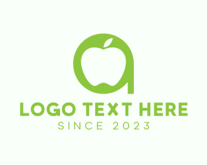 Apple Fruit Letter A logo