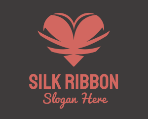 Red Ribbon Heart logo design