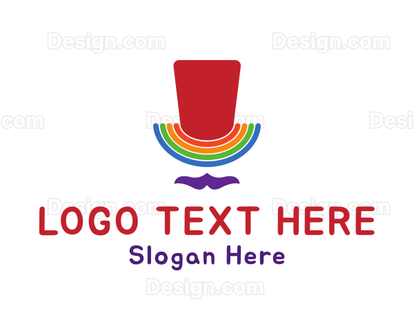 Rainbow Pride Top Hat Logo