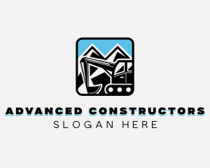 Heavy Equipment Excavator logo design