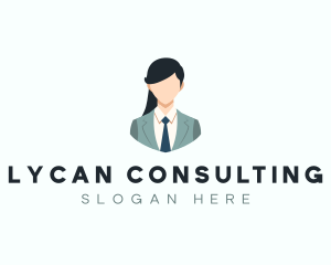 Corporate Woman Consultant logo design