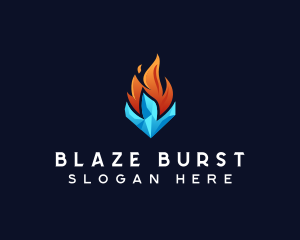 Cooling Flame Energy logo design