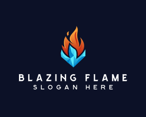 Cooling Flame Energy logo design