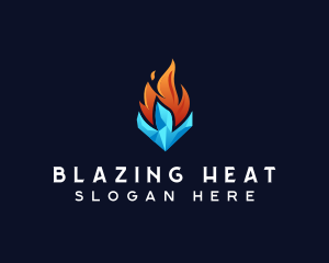 Cooling Flame Energy logo design