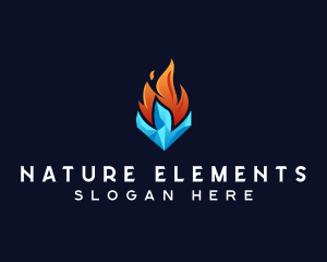 Cooling Flame Energy logo design