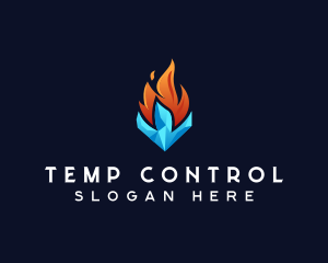 Cooling Flame Energy logo design