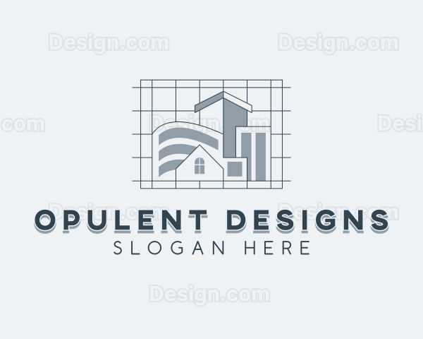 Architecture Blueprint Property Logo